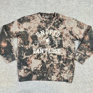 UNDFTD Sweatshirt M Black Tie Dye Embroidered Can't Lose